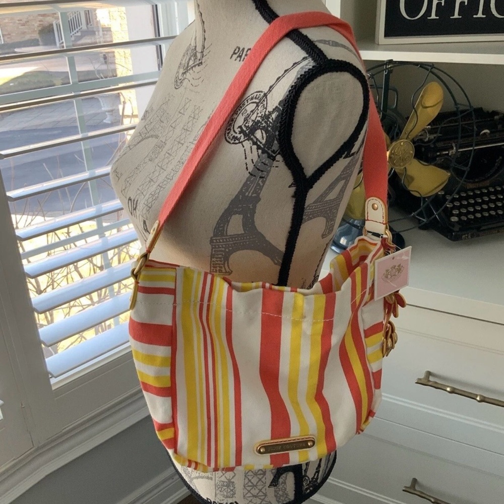 Juicy Couture Multicolor Striped Shoulder Bag